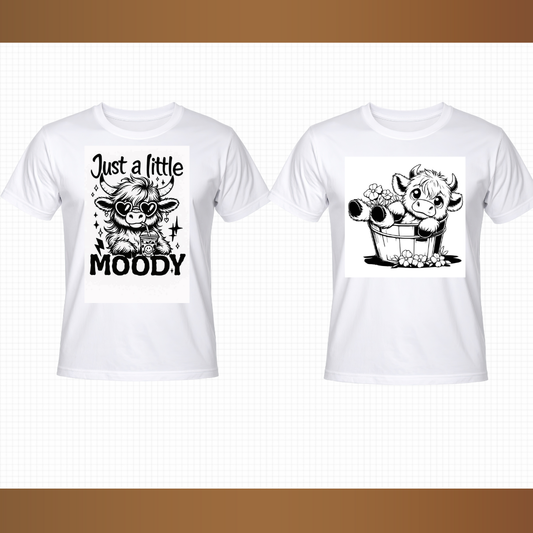 8 Cute Highland Cow Clipart Bundle 🐮