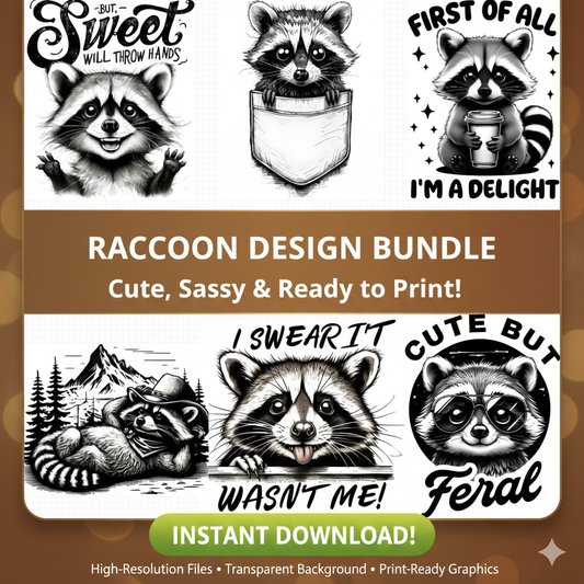 Cute Coffee Raccoon GPG Set | 31 Funny Designs
