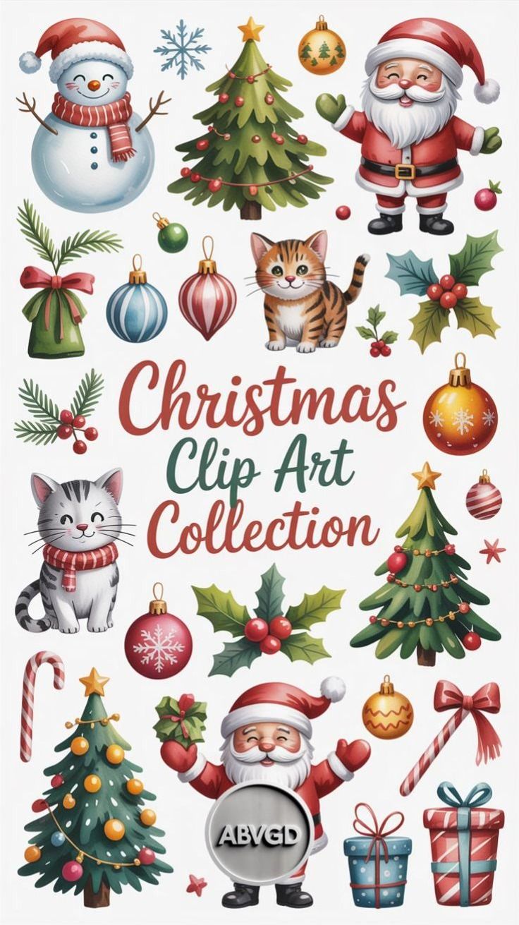 Christmas Stickers PNG Bundle