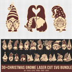 Christmas Gnome Laser Cut SVG Bundle