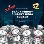 🛍️ Black Friday Clipart Mega Bundle | 39 PNG Sets (300 DPI)