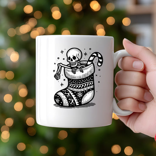 Funny Christmas Skeleton SVG PNG
