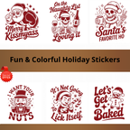 Holiday Sticker Bundle | 7 Colorful Christmas JPGs