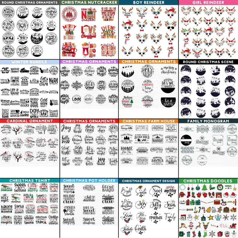 Christmas Mega Bundle 2025 | Retro & Funny Christmas SVG PNG Files