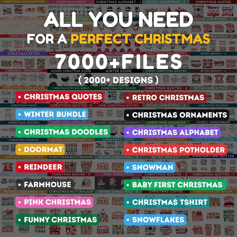 Christmas Mega Bundle 2025 | Retro & Funny Christmas SVG PNG Files