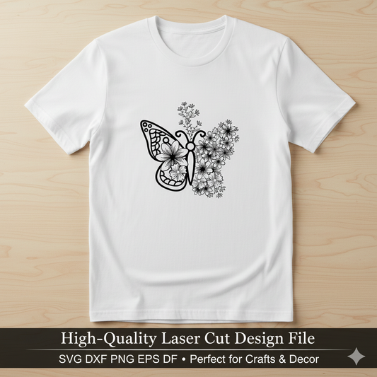 Decorative Floral Butterfly SVG Bundle | Laser Cut Files for Cricut & Silhouette
