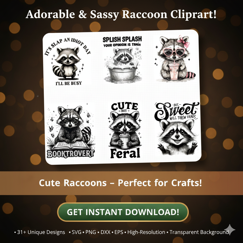 Cute Coffee Raccoon GPG Set | 31 Funny Designs