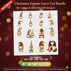 Christmas Gnome Laser Cut SVG Bundle