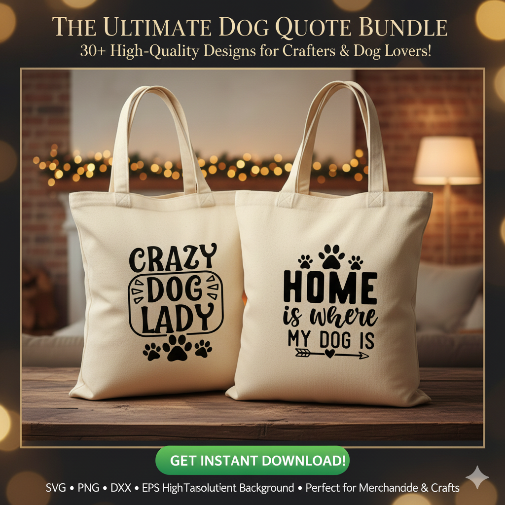 Ultimate Dog Lover SVG Bundle – 30 Funny & Cute Quotes