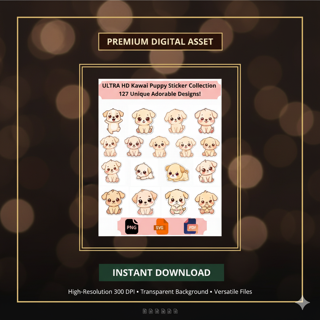 Kawaii Baby Animals Sticker Pack (127 Designs)