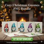 Christmas Gnomes Magic Clipart