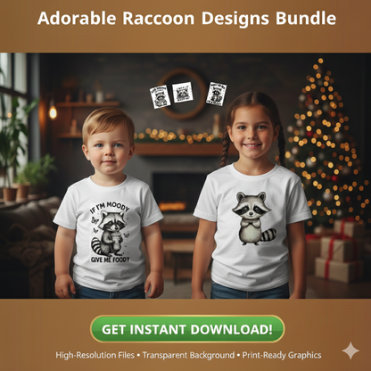 Cute Coffee Raccoon GPG Set | 31 Funny Designs