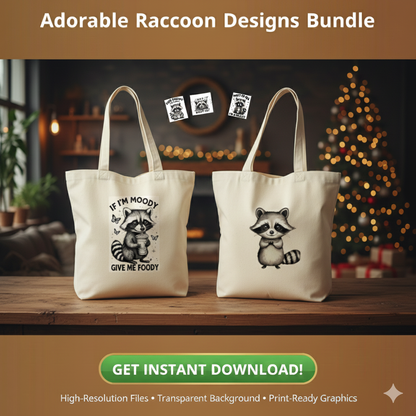 Cute Coffee Raccoon GPG Set | 31 Funny Designs