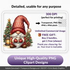 Christmas Gnomes Magic Clipart