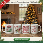 Faux Yarn Christmas PNG Bundle – Cozy Crochet, Knit & Embroidery Designs