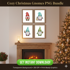 Christmas Gnomes Magic Clipart