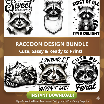 Cute Coffee Raccoon GPG Set | 31 Funny Designs