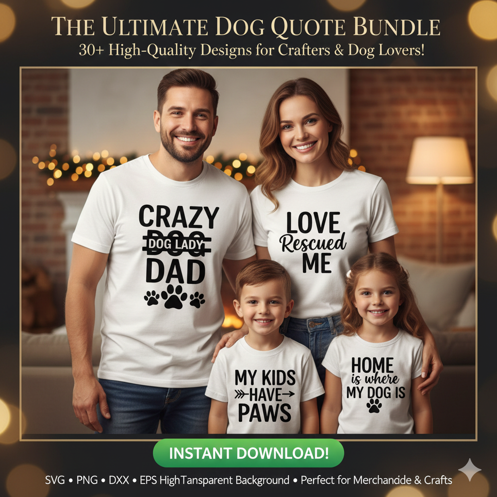 Ultimate Dog Lover SVG Bundle – 30 Funny & Cute Quotes