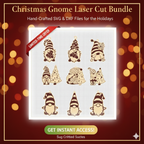 Christmas Gnome Laser Cut SVG Bundle