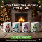 Christmas Gnomes Magic Clipart