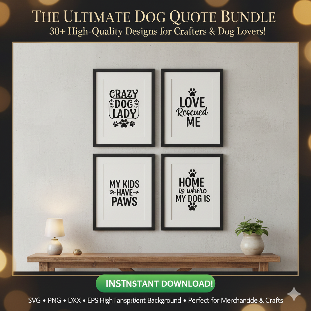 Ultimate Dog Lover SVG Bundle – 30 Funny & Cute Quotes